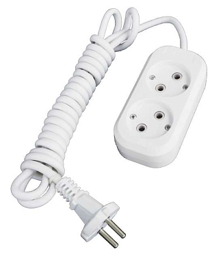 Удлинитель 2х2м б/заземл. 10А IP20 Е-202 ПВС 2х0.75 АБС-пластик UNIVersal