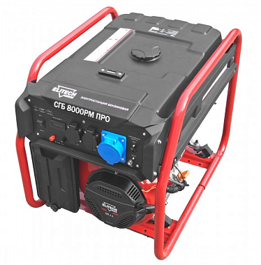 Генератор ELITECH СГБ 8000Р (4-х такт) 6.5 кВт/16л.с, 420см3, бак 25л, ручной старт