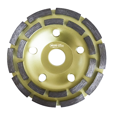 Чашка алмазная 125х5х22 мм шлифовальная двойной сегмент для камня, бетона 