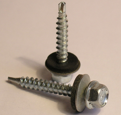 Саморез кровельный 4,8*65 D8 цинк, 6-гран, сверло, по дереву