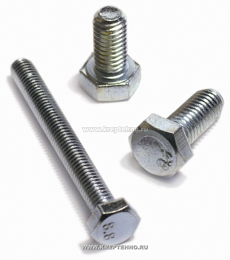 Болт шестигранный 10,0х100 цинк DIN 933 кл пр 10.9
