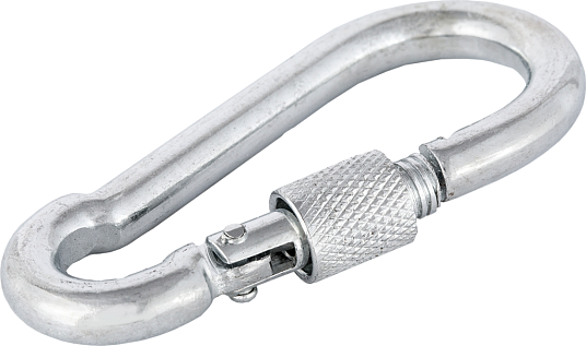 Карабин с фиксатором  5х50мм цинк DIN5299D