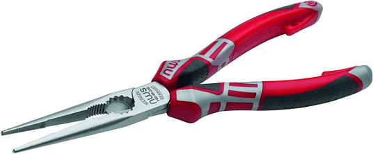 Длинногубцы 170 мм, прямые, с режущей частью, многокомпонентные ручки, NWS /Германия/