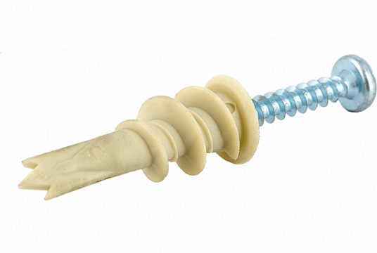 Дюбель для ГКЛ "Дрива" со сверлом (нейлон) + шуруп 4,5*35