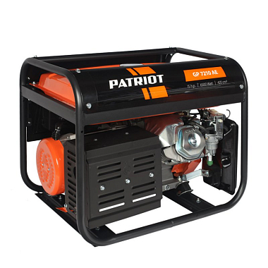 Генератор Patriot Power GP-7210 AE 6/6,5 кВт, 3,1 л/ч, счетчик моточасов, 25л, 